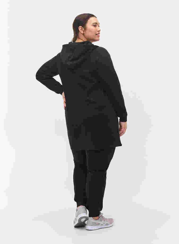 Sweatpants met trackdetails, Black, Model image number 1