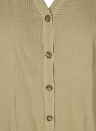 Katoenen blouse met verstelbare onderkant, Aloe, Packshot image number 2
