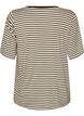 T-shirt met TENCEL&trade; Lyocell en strepen, Bruin, Packshot image number 1