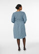 Jurk met een gesmokte top en fijn bloemetjespatroon, Blauw, Model image number 2