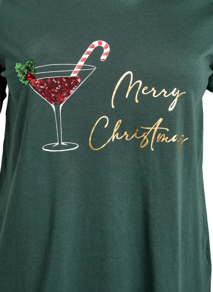 Kerst T-shirt van biologisch katoen, Groen, Packshot image number 2