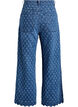 Myra jeans met wide fit en distressed patroon, Blauw, Packshot image number 1