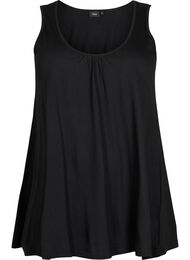 Top met a-vorm en ronde hals, Black