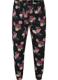 Pyjama broek met print en biologisch katoen, Black AOP Flower