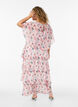 Maxi jurk met ruches en afneembare cape, Wit, Model image number 2