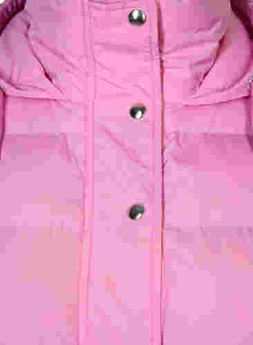 Lang vest met capuchon en knoopsluiting, Begonia Pink, Packshot image number 2
