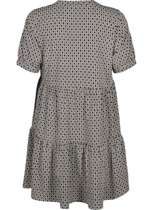 Flash - Bedrukte A-lijn jurk, Black White Graphic, Packshot image number 1