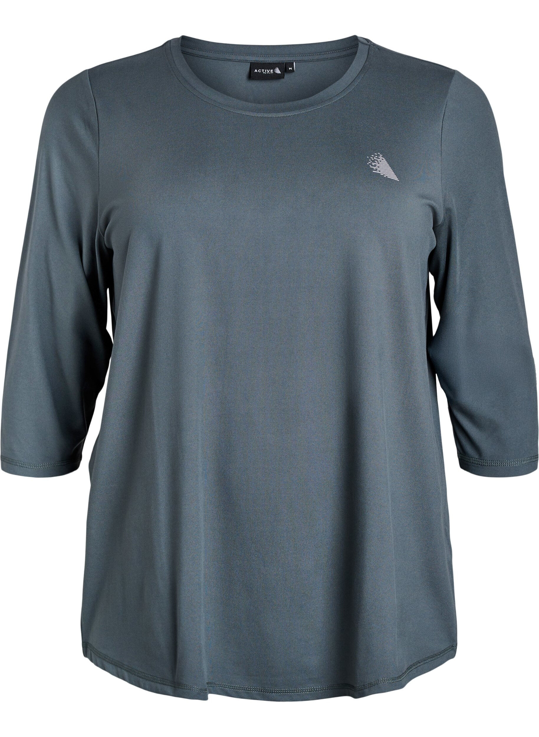 ZizziTraining blouse met 3/4 mouwen, Grijs, Packshot image number 0