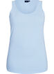 Effen basic top in katoen, Blauw, Packshot image number 0