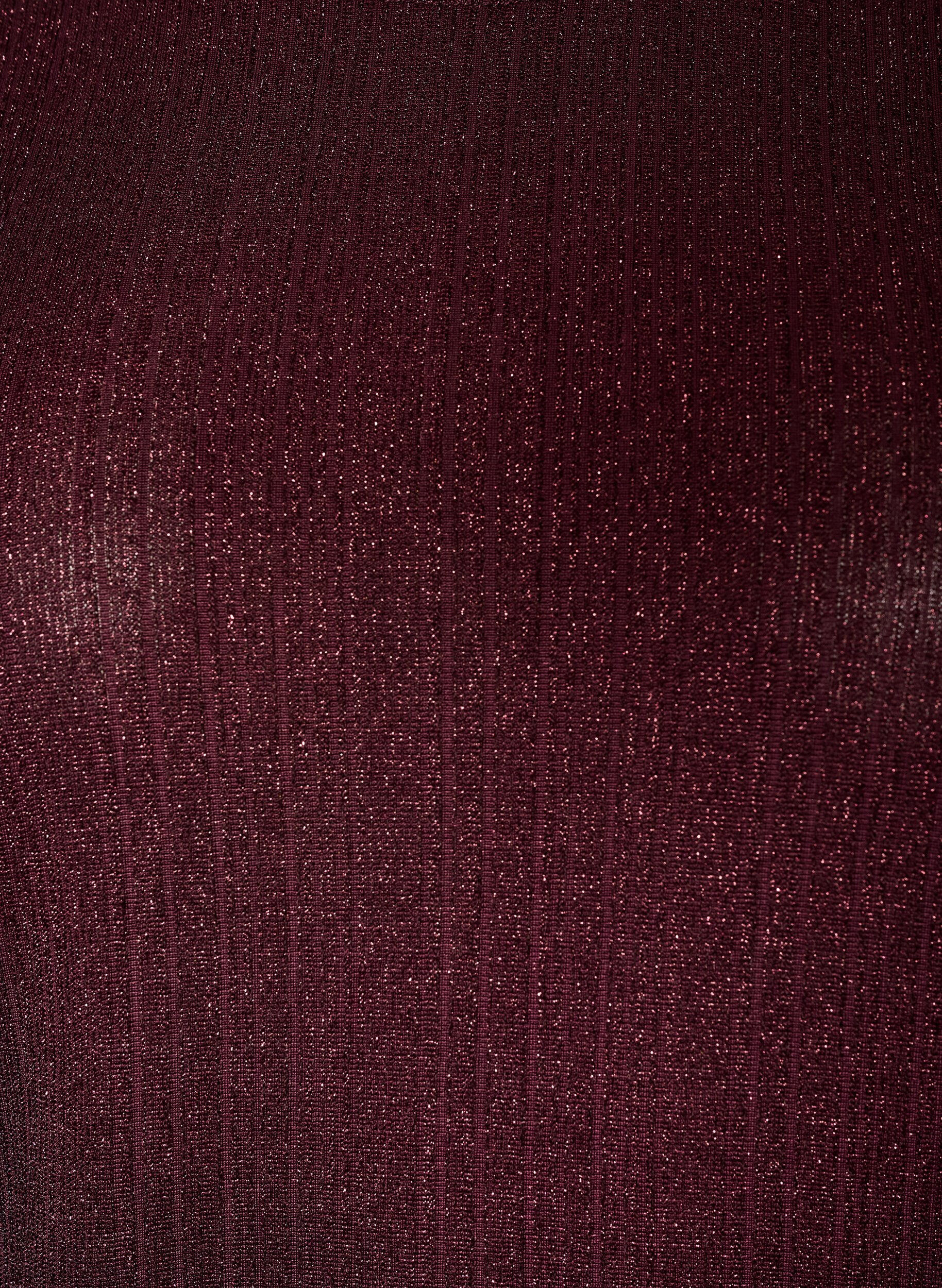 ZizziBlouse met verticale structuur en glitterdraad, Rood, Packshot image number 2