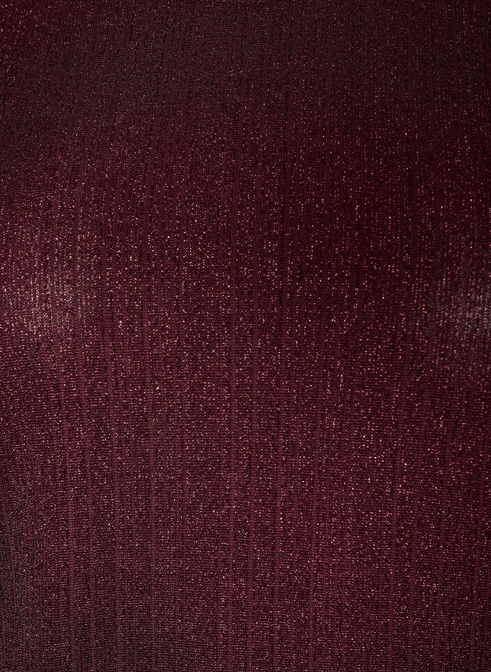 Blouse met verticale structuur en glitterdraad, Rood, Packshot image number 2