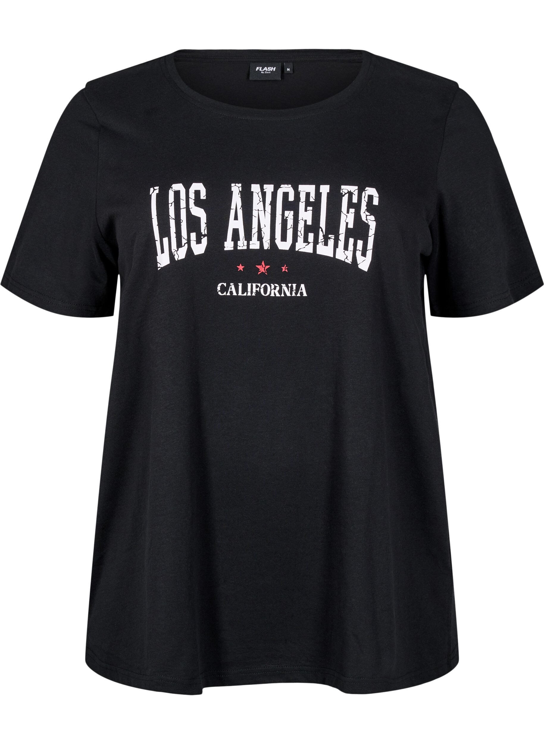 Zizzi FLASH - T-shirt met motief, Zwart, Packshot image number 0