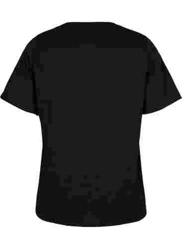 T-shirt van biologisch katoen met studs, Black Star , Packshot image number 1