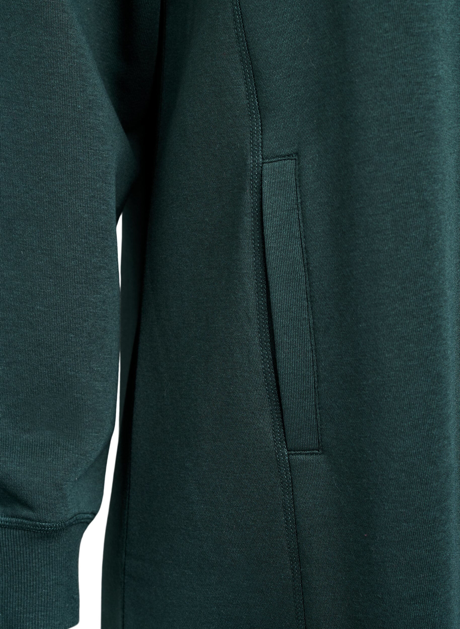 Zizzi Kort sweatshirt jurk met hoge kraag en zakken, Groen, Packshot image number 3