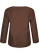 Blouse met broderie anglaise, Bruin, Packshot image number 1