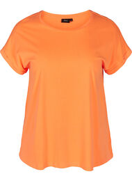 Neonkleurig katoenen T-shirt, Neon Coral