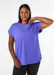 Effen gekleurd trainingsshirt, Blauw, Model image number 0