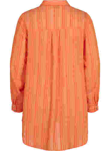 Lang gestreept overhemd met lange mouwen, Harvest Pumpkin, Packshot image number 1