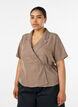 Wikkelshirt met striksluiting, Bruin, Model image number 0