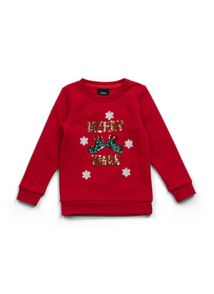 Kerst sweatshirt voor kinderen, Tango Red Merry XMAS, Packshot image number 0
