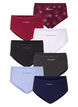 7-pack hipsterslip met normale taille, Donker Bordeaux, Packshot image number 0