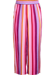 Losse viscose broek met strepen, Roze