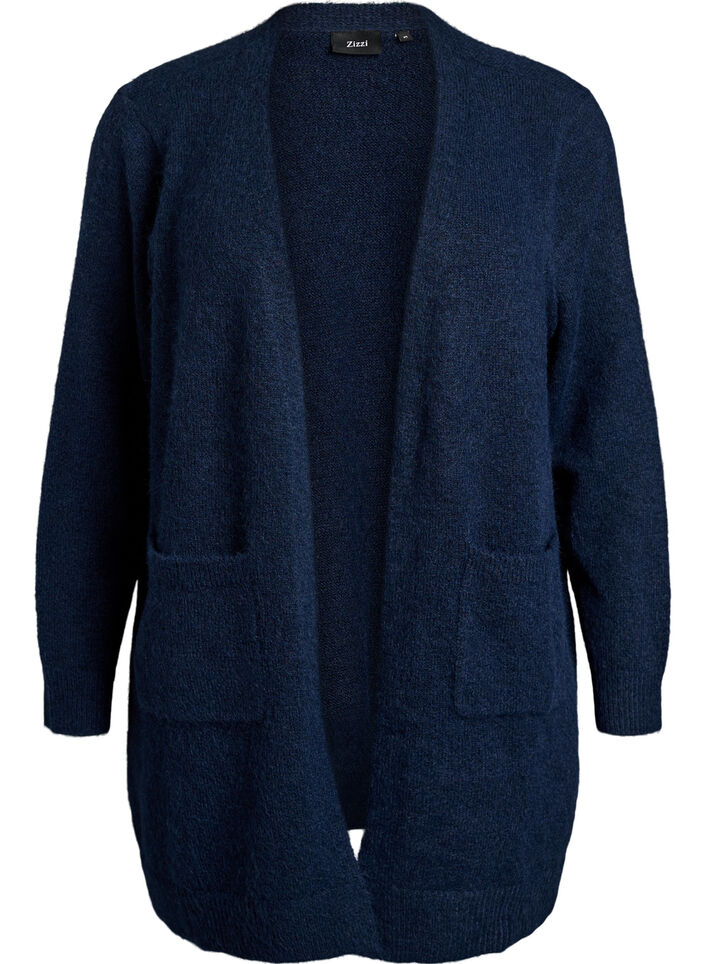 Lang vest met zakken, Blauw, Packshot image number 0