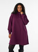 Sweatshirtjurk met hoge ribkraag en rits, Paars, Model image number 0