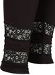 Viscose legging met 3/4 lengte en kant, Black, Packshot image number 3