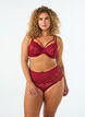 Beha met volledige bedekking, kant en dubbele bandjes, Zwart, Model image number 1
