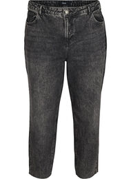 Cropped mom fit Mille jeans met losse pasvorm, Grey Denim 4