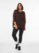 Fleecemouwloos vest met drukknoopjes en zijzakken, Bruin, Model image number 1
