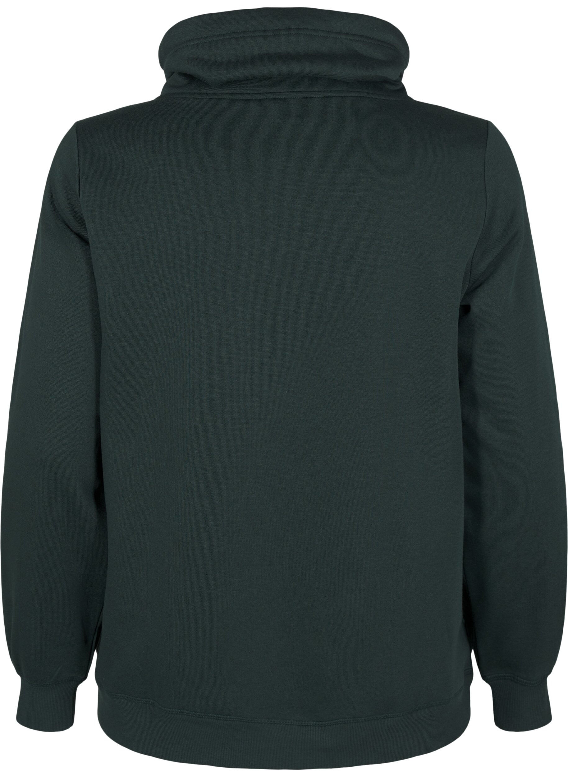 Zizzi FLASH - Sweatshirt met hoge kraag, Scarab, Packshot image number 1