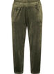 Losvallende fluwelen broek, Groen, Packshot image number 0