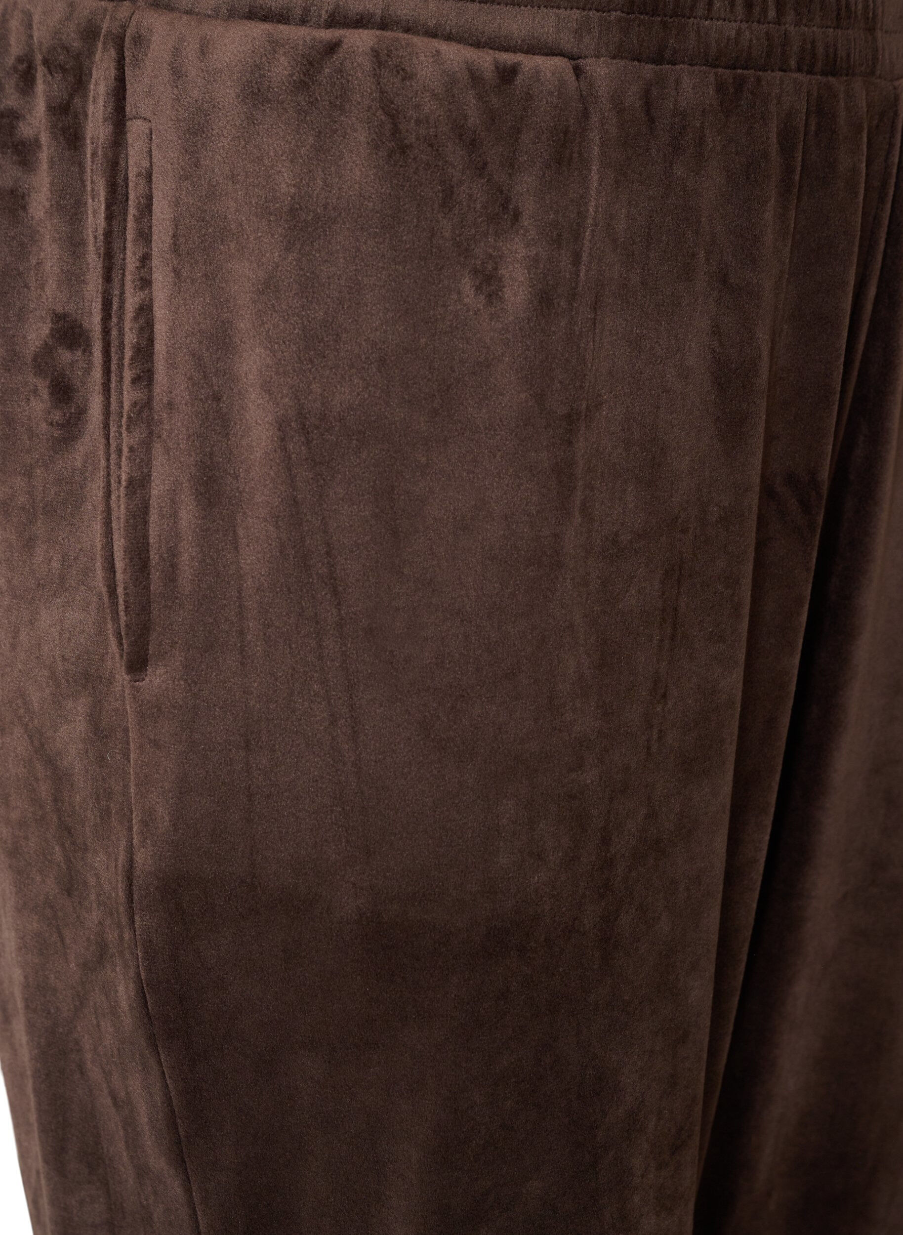 ZizziLosse velourbroek, Bruin, Packshot image number 2