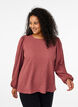 FLASH - Blouse met lange mouwen en ronde hals, Rose Brown, Model image number 0