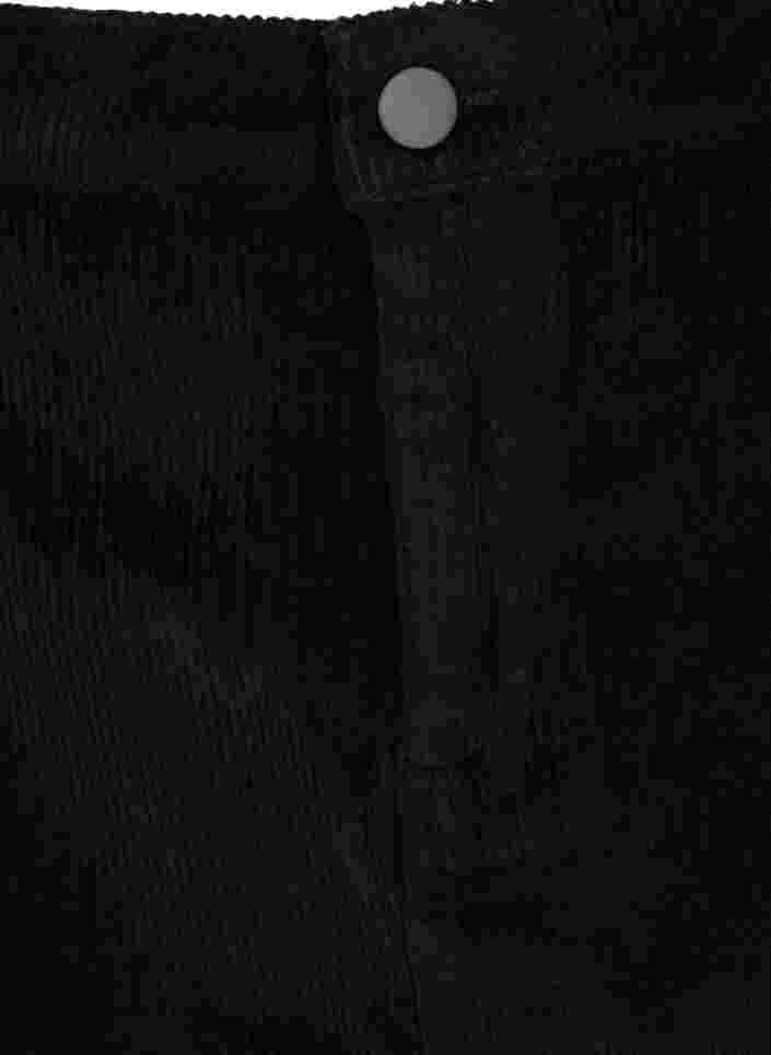 Katoenen rok in fluweel, Black, Packshot image number 2