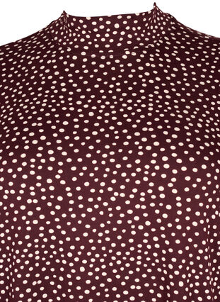 FLASH - Blouse met lange mouwen en col, Fudge Dot, Packshot image number 2