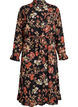 Midi-jurk met bloemenprint en afneembare strikceintuur, Zwart, Packshot image number 0