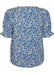 Katoenen blouse met vierkante halslijn, Blauw, Packshot image number 1