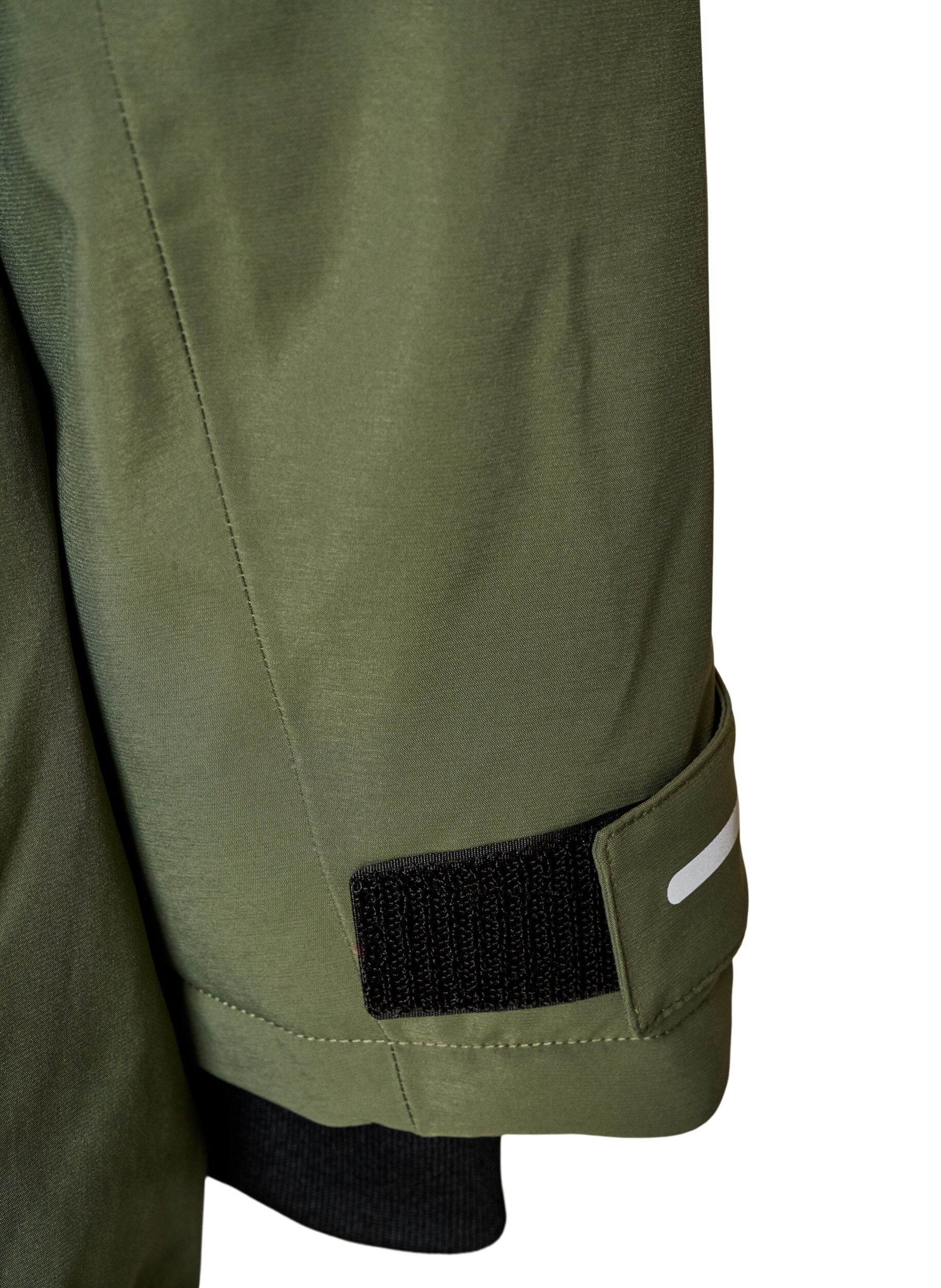 ZizziWaterafstotende parka met capuchon en functionele details, Groen, Packshot image number 4
