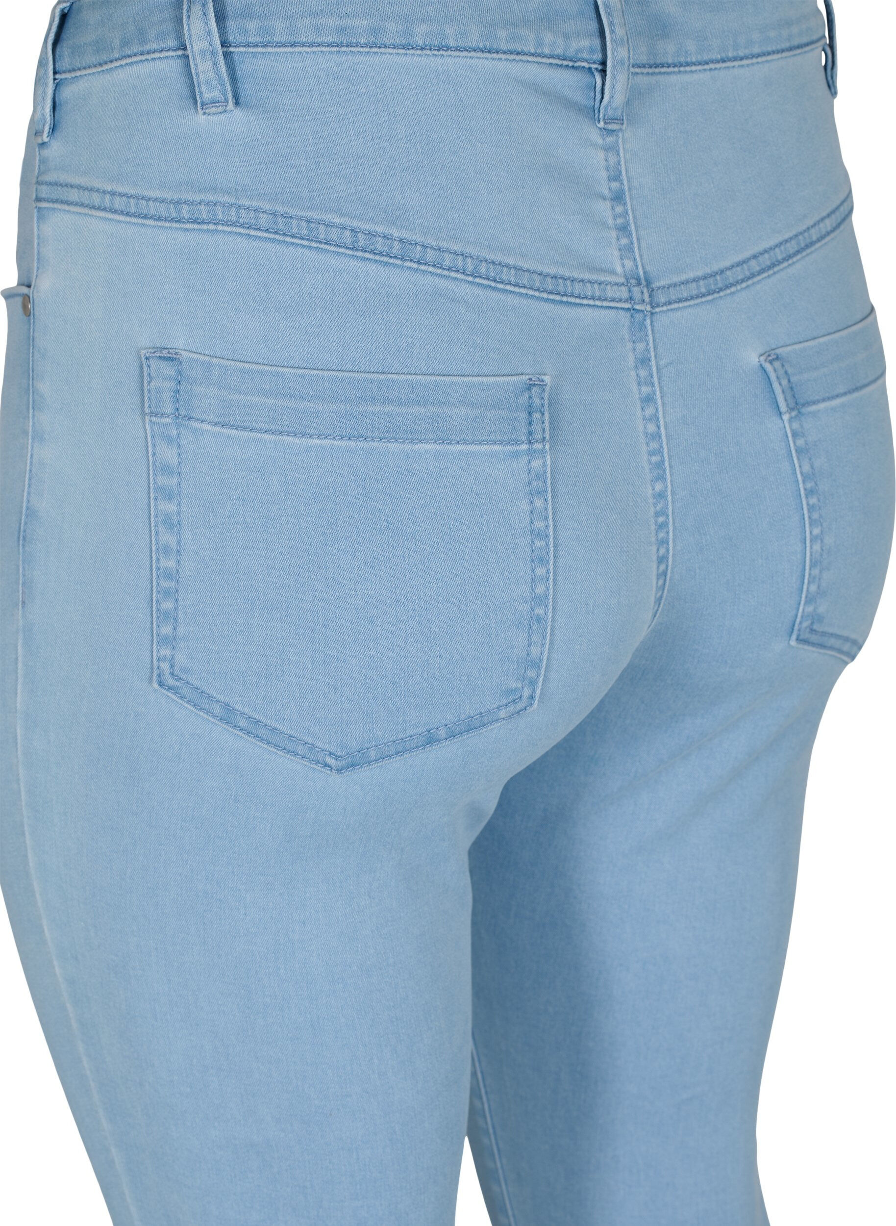 Zizzi Super slim Amy jeans met hoge taille, Ex Lt Blue, Packshot image number 3