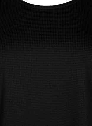 A-lijn blouse met textuur, Black, Packshot image number 2