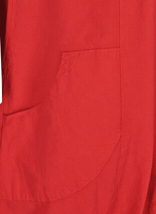 Katoenen jurk met korte mouwen, Lipstick Red, Packshot image number 2