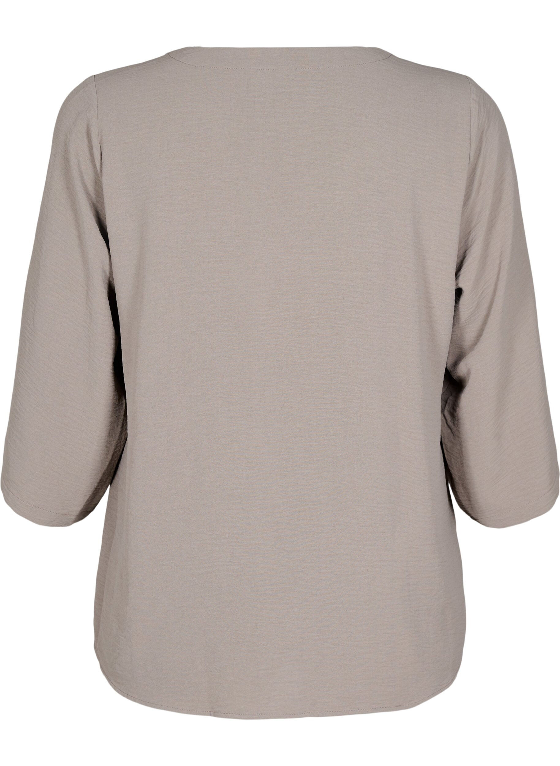 Zizzi FLASH - Blouse met 3/4 mouwen, Beige, Packshot image number 1