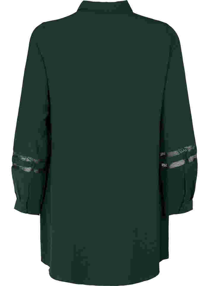 Lang shirt met kanten details, Scarab, Packshot image number 1