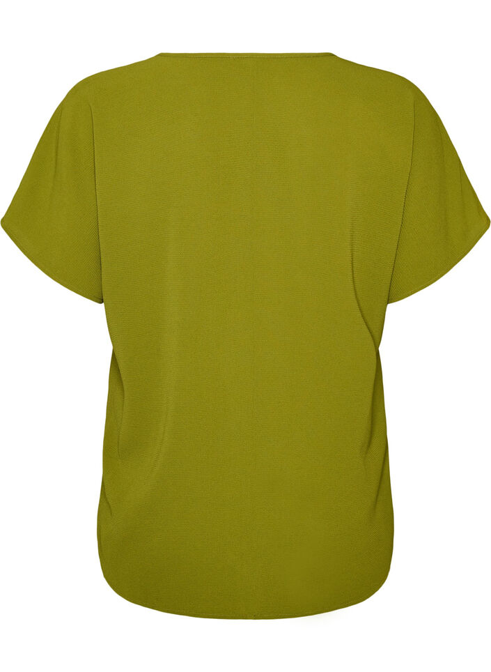 Top met korte mouwen en ronde hals, Groen, Packshot image number 1