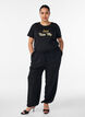 T-shirt met motief, Zwart, Model image number 1