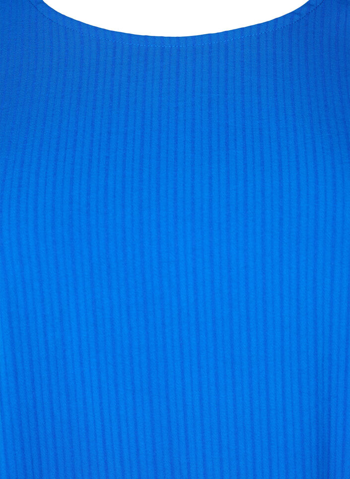 Blouse van viscose met korte mouwen en strikjes, Princess Blue, Packshot image number 2