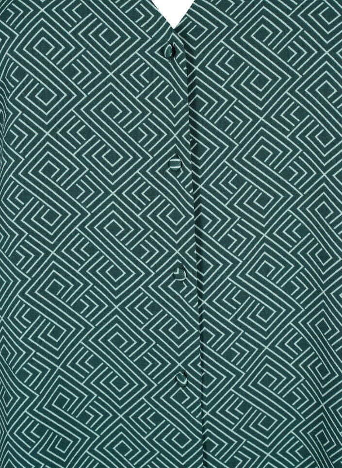 Shirtblouse met V-hals en print, Scarab Graphic AOP, Packshot image number 2